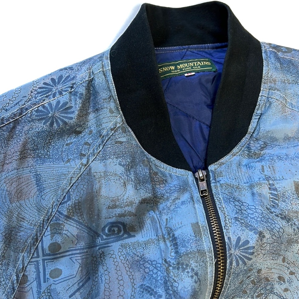 Vintage bomber jacket silk - Picture 5 of 8